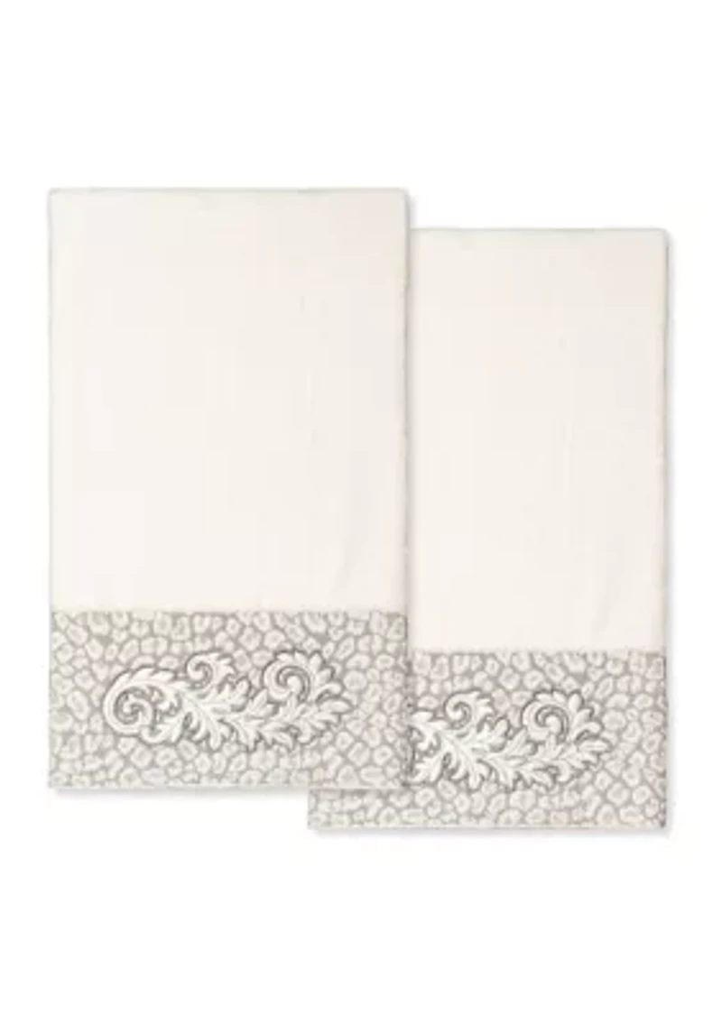 APRIL 2PC Embellished Bath Towel Set