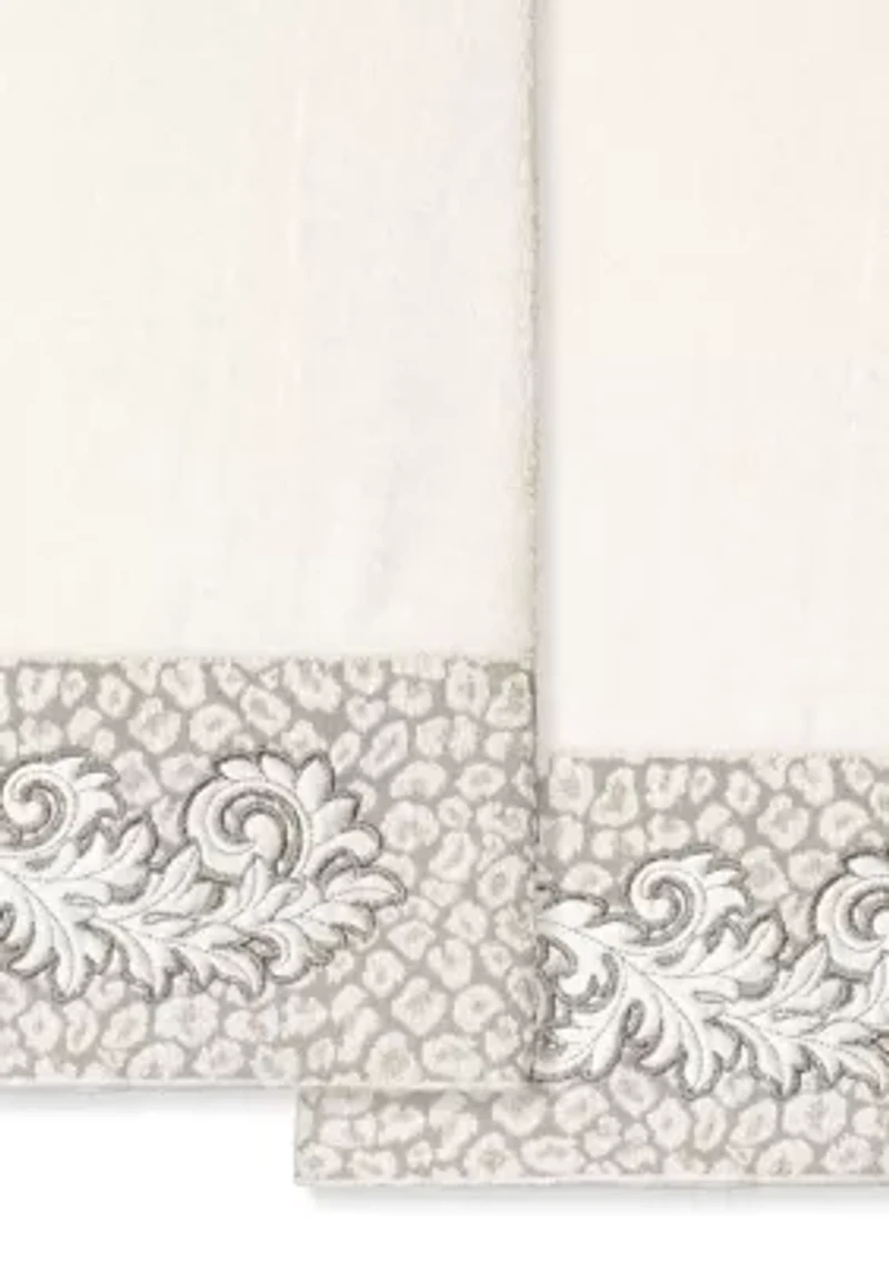 APRIL 2PC Embellished Bath Towel Set