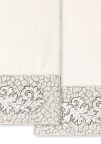 APRIL 2PC Embellished Bath Towel Set