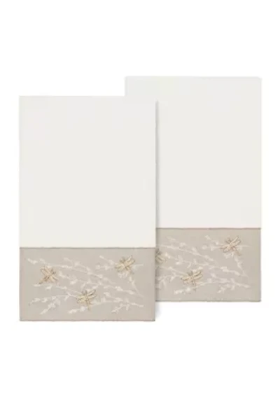 BRAELYN 2PC Embellished Bath Towel Set