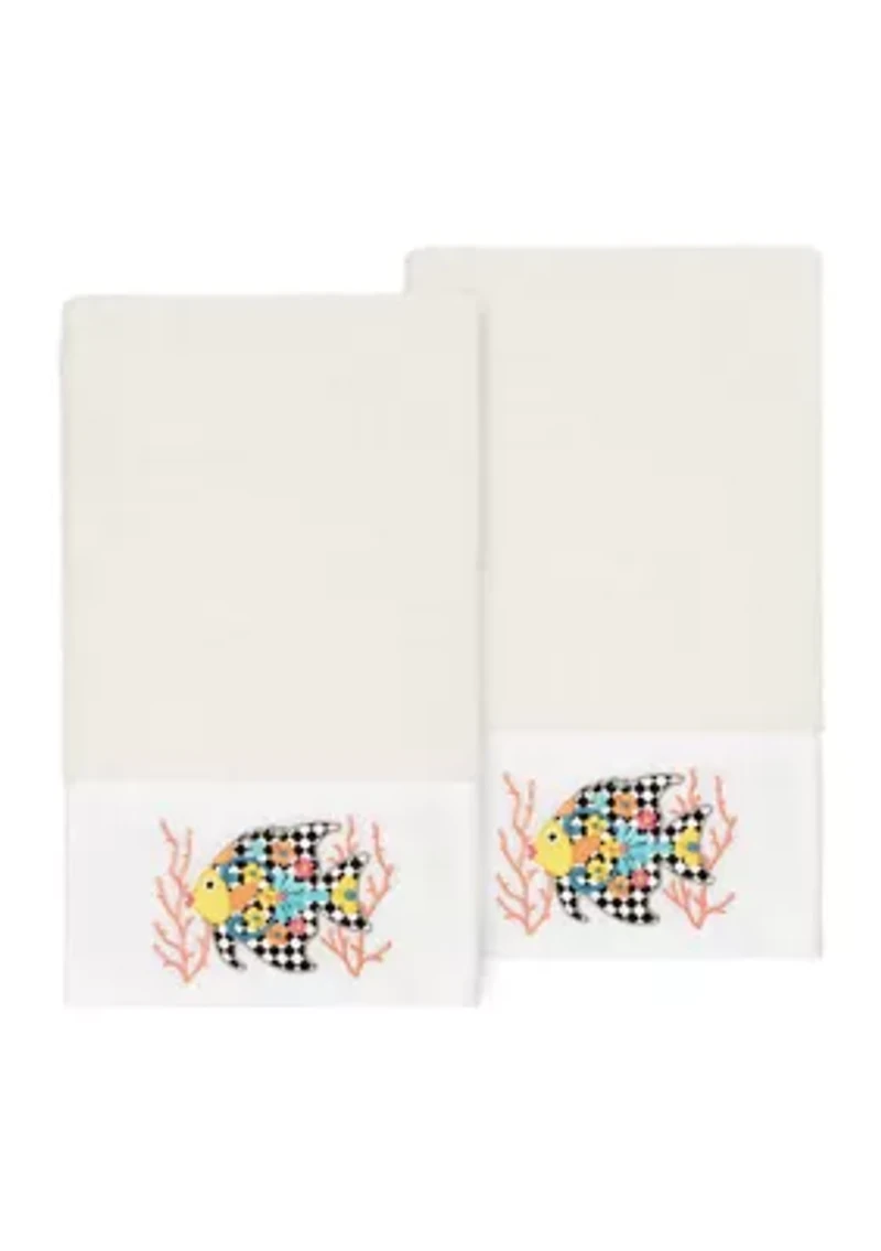 FELIZ 2PC Embellished Bath Towel Set