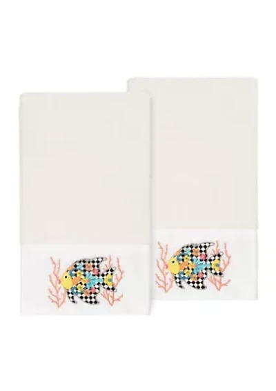 FELIZ 2PC Embellished Bath Towel Set