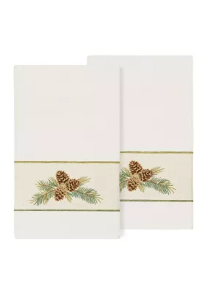 PIERRE 2PC Embellished Bath Towel Set