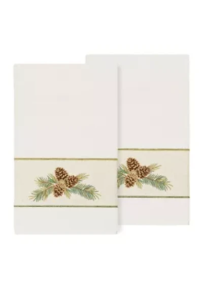 PIERRE 2PC Embellished Bath Towel Set