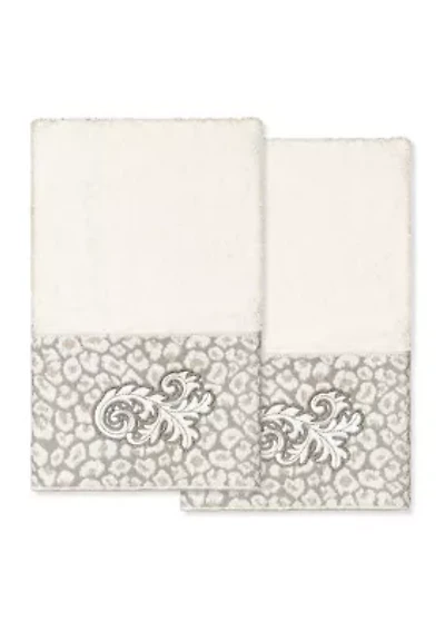 APRIL 2PC Embellished Hand Towel Set
