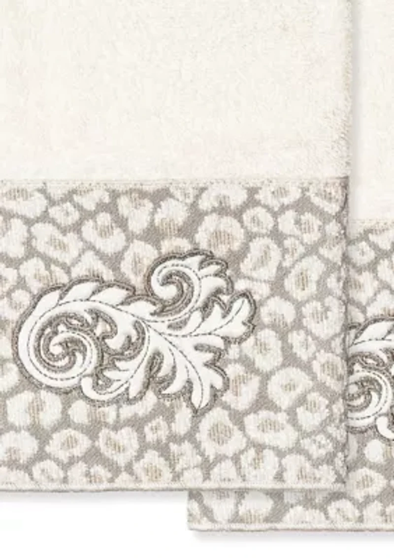 APRIL 2PC Embellished Hand Towel Set