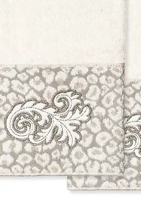APRIL 2PC Embellished Hand Towel Set