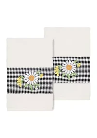 DAISY 2PC Embellished Hand Towel Set