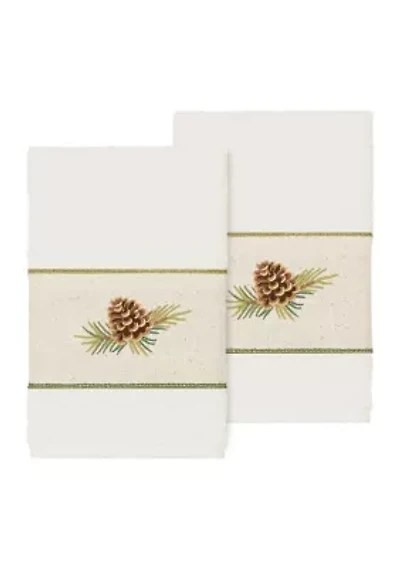 PIERRE 2PC Embellished Hand Towel Set