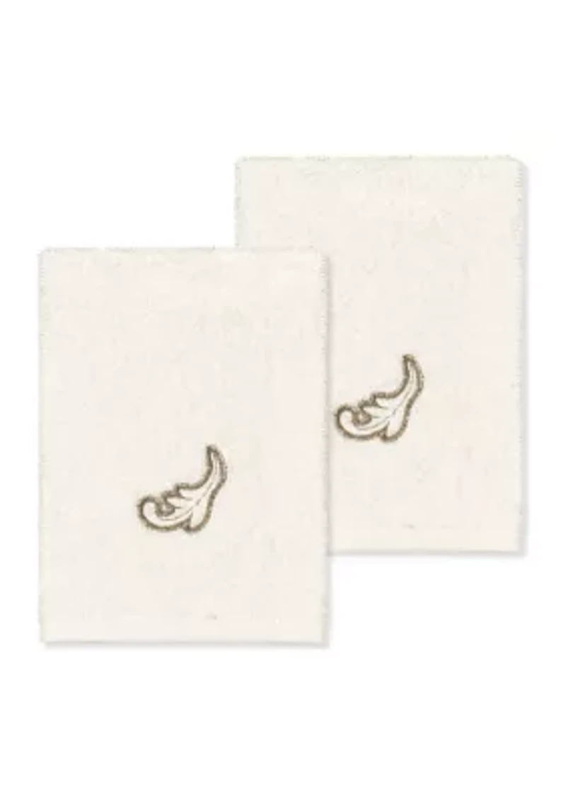 APRIL 2PC Embellished Washcloth Set