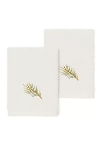 PIERRE 2PC Embellished Washcloth Set