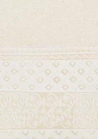 AIDEN 3PC White Lace Embellished Towel Set