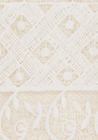 AIDEN 3PC White Lace Embellished Towel Set