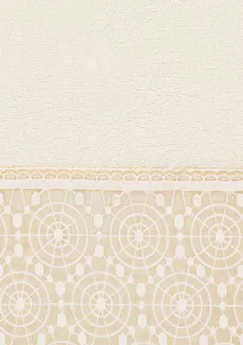 ARIAN 3PC Cream Lace Embellished Towel Set