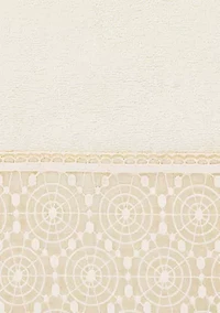 ARIAN 3PC Cream Lace Embellished Towel Set