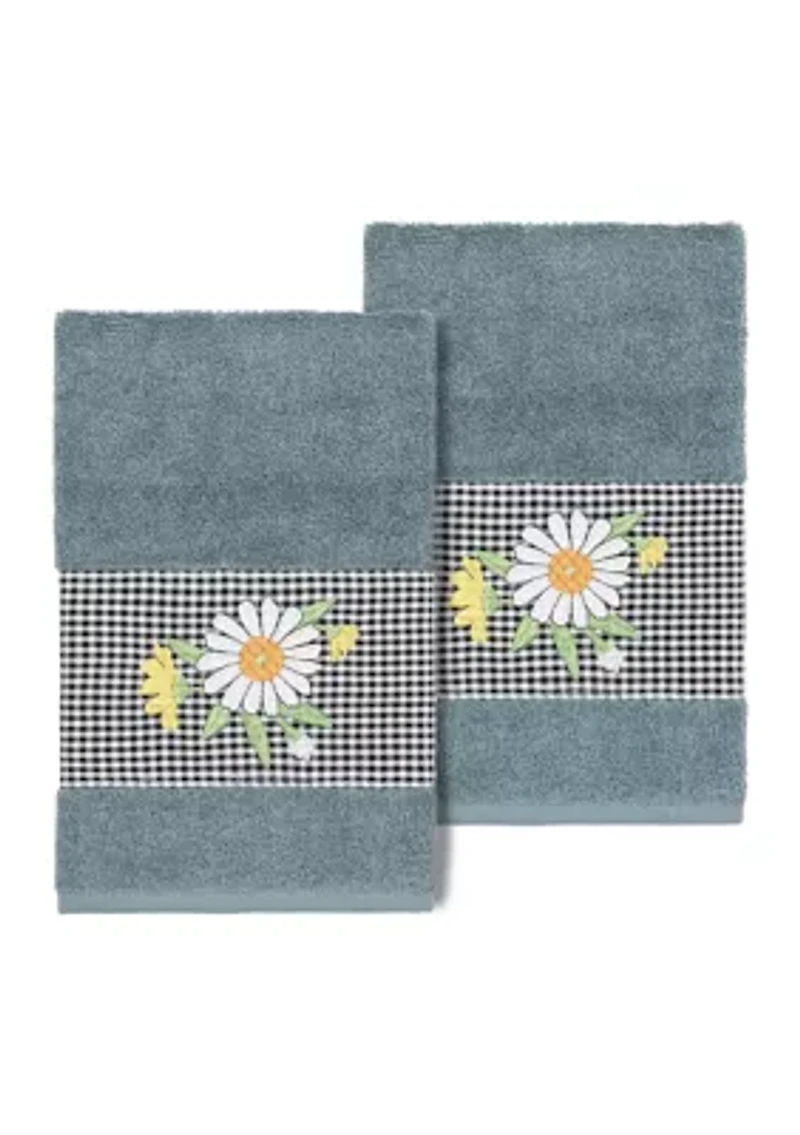 DAISY 2PC Embellished Hand Towel Set