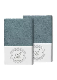 MONICA 2PC Embellished Hand Towel Set