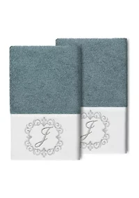 MONICA 2PC Embellished Hand Towel Set