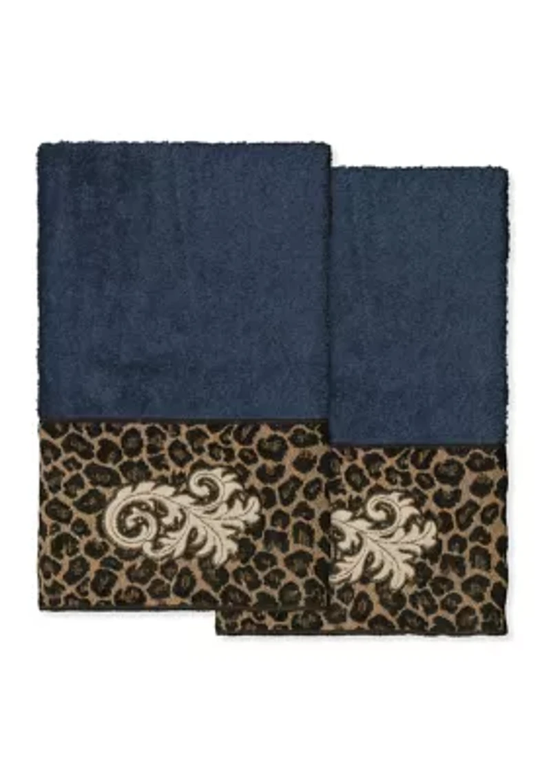 APRIL 2PC Embellished Hand Towel Set