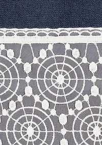 ARIAN 2PC Cream Lace Embellished Hand Towel Set