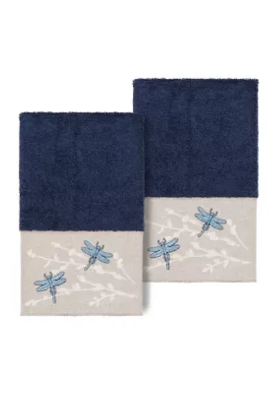 BRAELYN 2PC Embellished Hand Towel Set