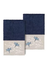 BRAELYN 2PC Embellished Hand Towel Set