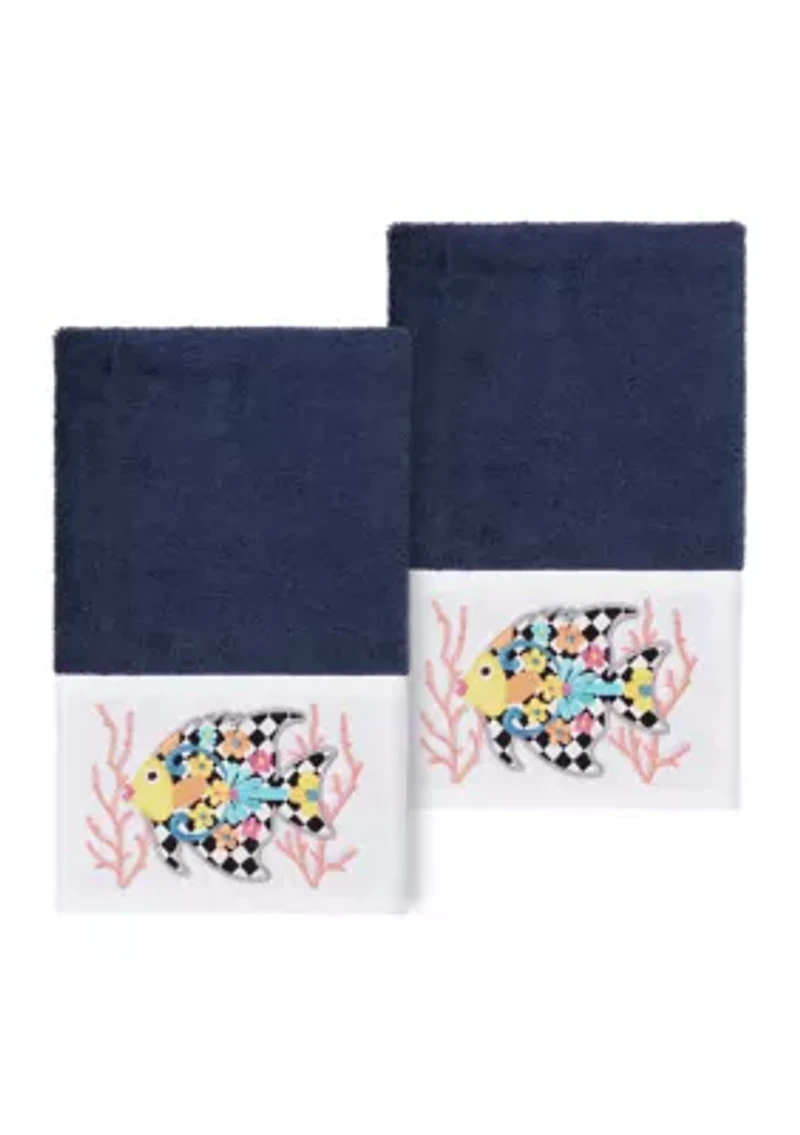 FELIZ 2PC Embellished Hand Towel Set