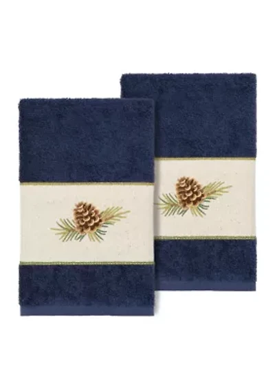 PIERRE 2PC Embellished Hand Towel Set