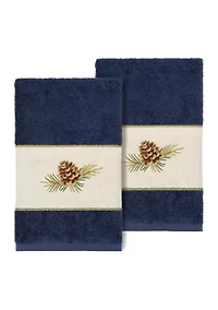 PIERRE 2PC Embellished Hand Towel Set