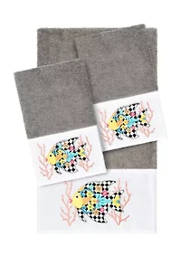 FELIZ 3PC Embellished Towel Set
