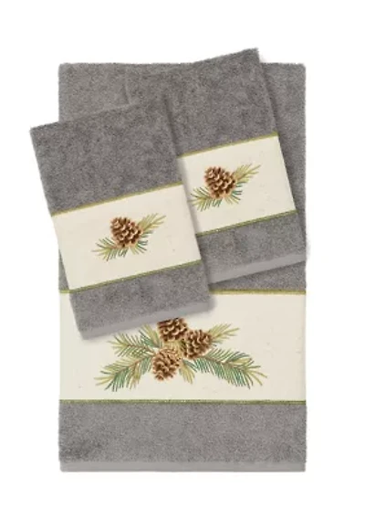 PIERRE 3PC Embellished Towel Set
