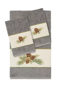 PIERRE 3PC Embellished Towel Set