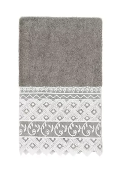 AIDEN White Lace Embellished Hand Towel