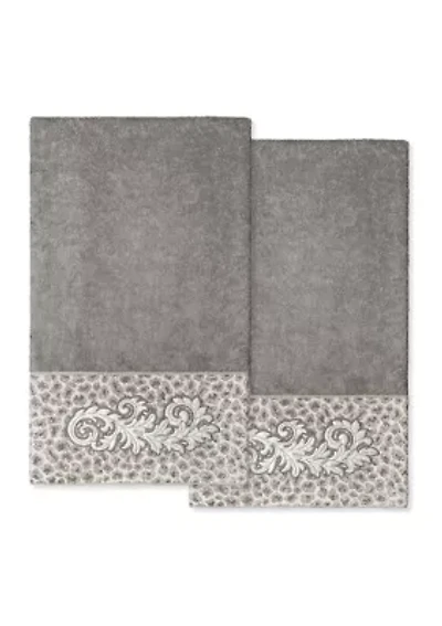 APRIL 2PC Embellished Bath Towel Set