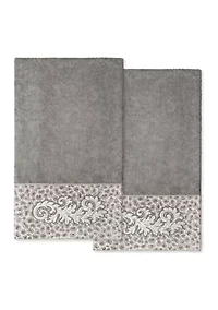 APRIL 2PC Embellished Bath Towel Set