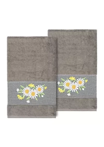 DAISY 2PC Embellished Bath Towel Set