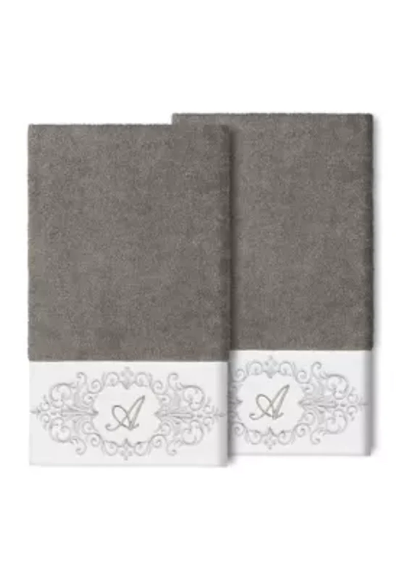 MONICA 2PC Embellished Bath Towel Set