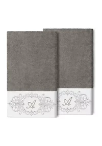 MONICA 2PC Embellished Bath Towel Set