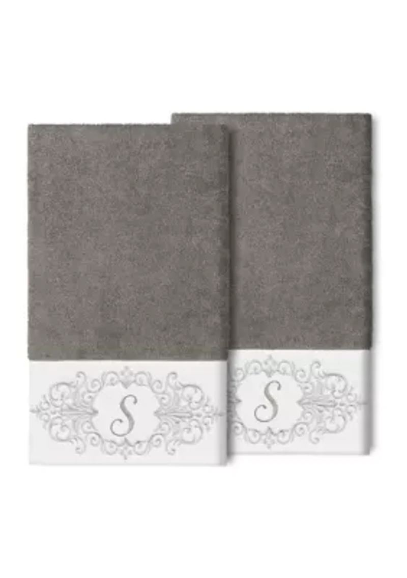 MONICA 2PC Embellished Bath Towel Set