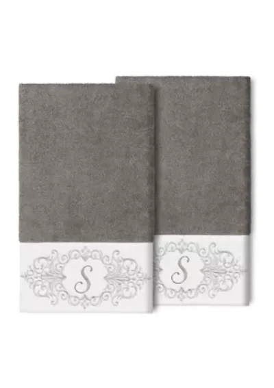 MONICA 2PC Embellished Bath Towel Set