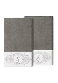 MONICA 2PC Embellished Bath Towel Set