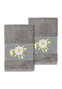 DAISY 2PC Embellished Hand Towel Set
