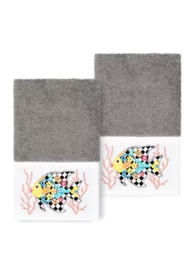 FELIZ 2PC Embellished Hand Towel Set