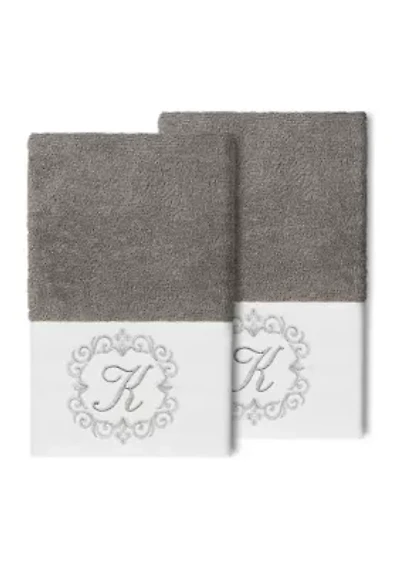 MONICA 2PC Embellished Hand Towel Set