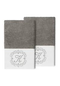 MONICA 2PC Embellished Hand Towel Set