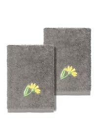 DAISY 2PC Embellished Washcloth Set