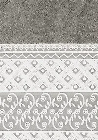 AIDEN 3PC White Lace Embellished Towel Set