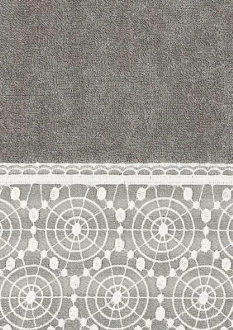 ARIAN 3PC Cream Lace Embellished Towel Set