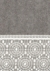 ARIAN 3PC Cream Lace Embellished Towel Set