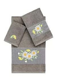 DAISY 3PC Embellished Towel Set